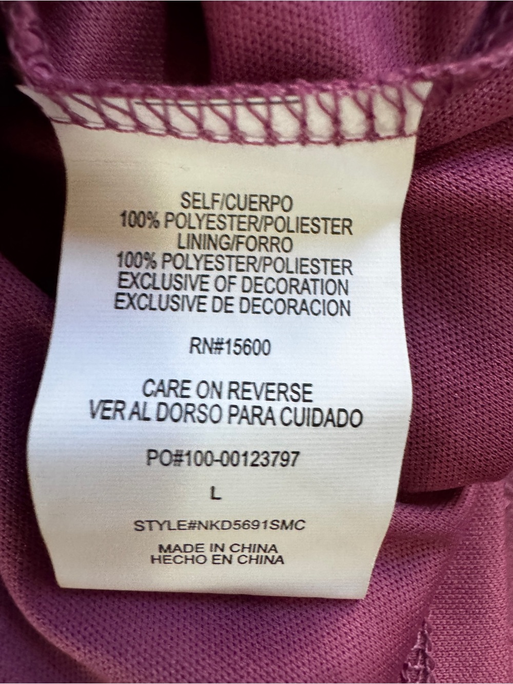 Girls' Pink Tiered Puff-Sleeve Dress size Large - Picture 6 of 9
